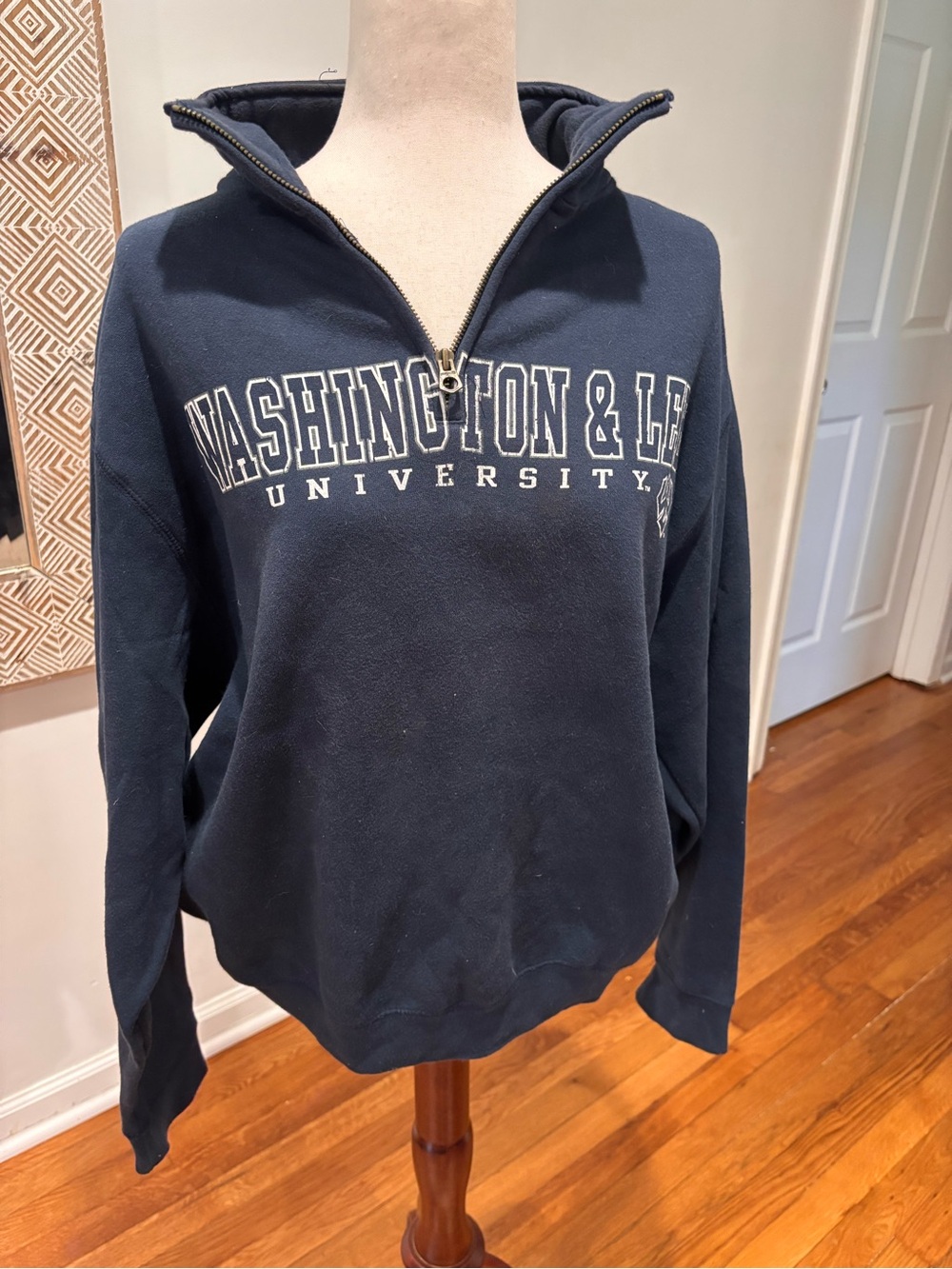 Vintage JanSport Washington & Lee University Hoodie Navy Men’s Medium 90s Y2K